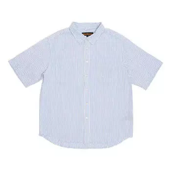 Рубашка seersucker shirt 'seersucker blue' Drew House, синий