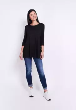 Рубашка Seidel Moden с рукавом 3/4, СДЕЛАНО В ГЕРМАНИИ, черный