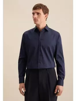 Рубашка Seidensticker Business Hemd Shaped, темно-синий