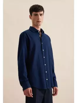 Рубашка Seidensticker Casual Regular, темно-синий