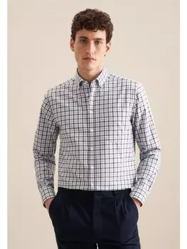 Рубашка Seidensticker Flanellhemd Comfort, темно-синий