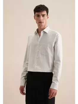 Рубашка Seidensticker Flanellhemd Regular, серый