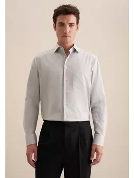 Рубашка Seidensticker Flanellhemd Regular, серый