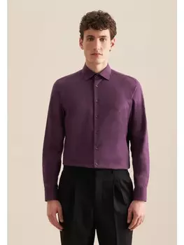Рубашка Seidensticker Flanellhemd Slim, фиолетовый