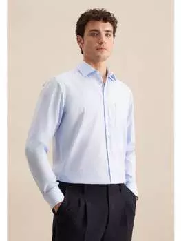 Рубашка Seidensticker, средне-синий