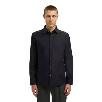 Рубашка Selected Clark Slim Fit, черный