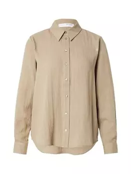 Рубашка SELECTED FEMME Blouse SLFVIVA, хаки