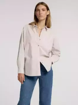 Рубашка SELECTED FEMME Nova Stripe Oxford, цвет brown/multi