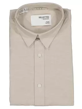 Рубашка SELECTED HOMME, бежевый