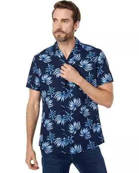 Рубашка Selected Homme Classic Linen Short Sleeve, цвет Sky Captain Leaf