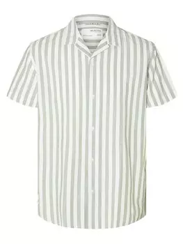 Рубашка SELECTED HOMME, цвет hellgrn/wei