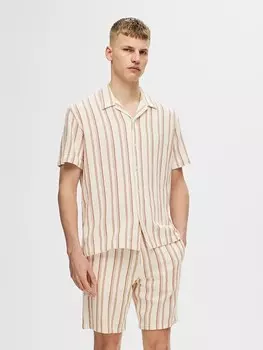 Рубашка SELECTED HOMME, кремовый/бежевый