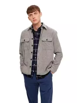 Рубашка SELECTED HOMME SLHMASON TWILL OVERSHIRT, серый