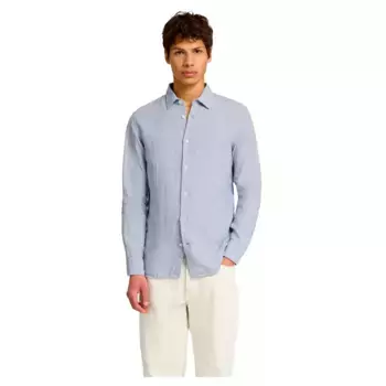 Рубашка Selected Regkylian Linen Classic, синий