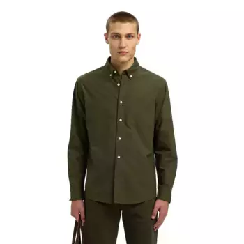 Рубашка Selected Regrick Oxford Flex, зеленый