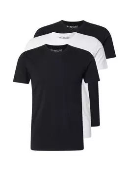 Рубашка SELECTED SLHROLAND, черный/белый