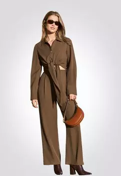 Рубашка SET Cupshe, коричневый