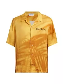 Рубашка Shadow Satin Camp Blue Sky Inn, золотой
