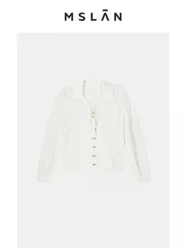 Рубашка шерстяная Mslan с текстурой, миндальный