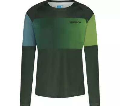 Рубашка SHIMANO Long Sleeve Jersey Warm Printed MYOKO, цвет Moss Green