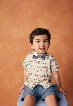 Рубашка SHORT SLEEVE AND BOW SET REGULAR FIT Next, белый