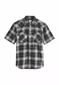Рубашка SHORT SLEEVE CHECK TWIN POCKET WESTERN REGULAR FIT Next, черный
