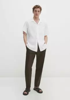 Рубашка Short Sleeve Massimo Dutti, белая
