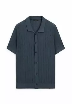 Рубашка SHORT SLEEVE Massimo Dutti, темно-синий