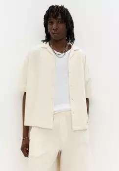 Рубашка SHORT SLEEVE PULL&BEAR, бежевый