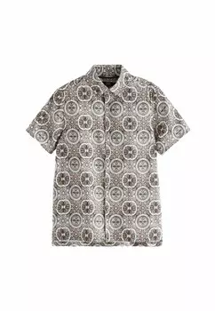 Рубашка SHORT SLEEVE REGULAR FIT Next, коричневый