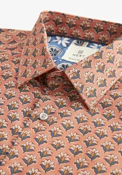 Рубашка SHORT SLEEVE REGULAR FIT Next, коричневый