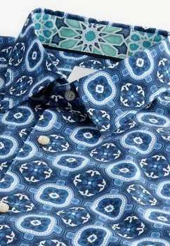 Рубашка SHORT SLEEVE REGULAR FIT Next, синий