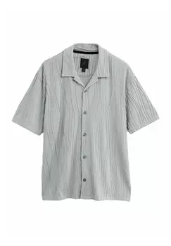 Рубашка Short Sleeve Regular Fit Next, светло-серая