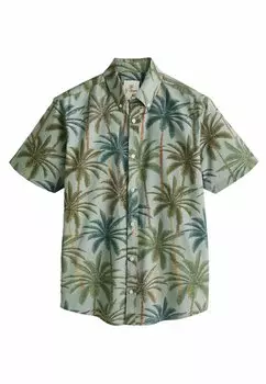 Рубашка Short Sleeve Regular Fit Next, зеленая