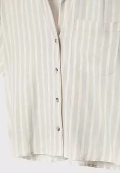 Рубашка Short Sleeve Striped Stradivarius, камень