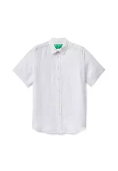 Рубашка Short Sleeve United Colors of Benetton, белая