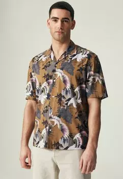 Рубашка SHORT SLEEVE WITH CUBAN COLLAR Next, цвет brown