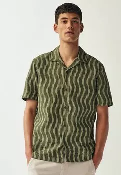 Рубашка SHORT SLEEVE WITH CUBAN COLLAR REGULAR FIT Next, цвет green
