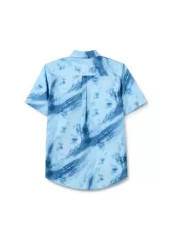 Рубашка SHORT-SLEEVED IN TIE-DYE OVS, синий