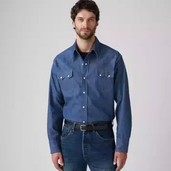 Рубашка Shorthorn Sawtooth в стиле вестерн Levi's, цвет Shorthorn Rigid - Dark Wash