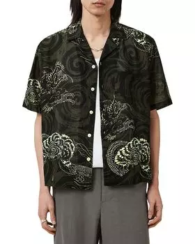 Рубашка Sidewinder ALLSAINTS, зеленый