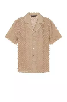 Рубашка SIEDRES Resort Collar Short Sleeve Linen, цвет Milky Brown