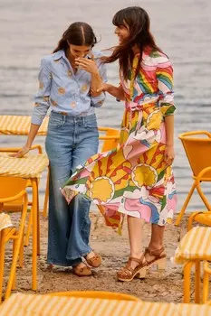 Рубашка Sienna с вышивкой из 100% хлопка Boden, синий