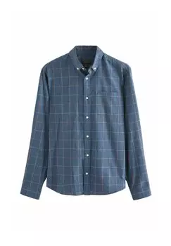 Рубашка SIGNATURE BRUSHED CHECK LONG SLEEVE REGULAR FIT Next, синий