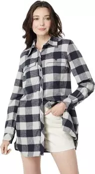 Рубашка Signature Chamois Tunic Pattern L.L.Bean, цвет Dark Indigo Heather Plaid