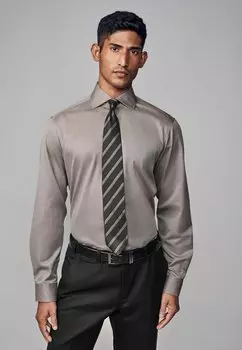 Рубашка SIGNATURE SINGLE CUFF TEXTURE WITH CUTAWAY COLLAR REGULAR FIT Next, коричневый