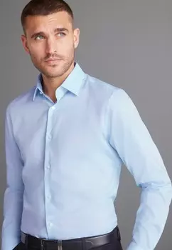 Рубашка SIGNATURE TEXTURED WITH DETAIL CUFF Next, синий