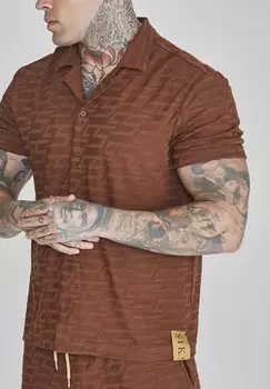 Рубашка SIKSILK, коричневая