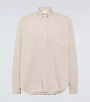 Рубашка sinclair из хлопка The Frankie Shop, бежевый