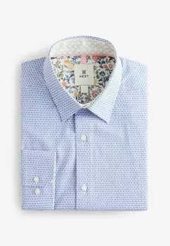 Рубашка SINGLE CUFF TEXTURED REGULAR FIT Next, синий